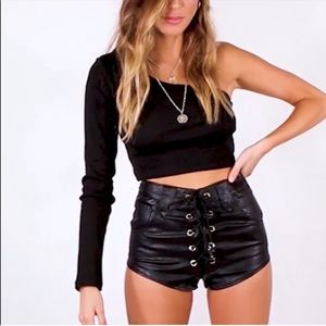 Princess Polly Rancho Carne One Shoulder Top | M